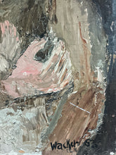 Load image into Gallery viewer, Vintage Mid 20th Century signed and dated oil painting portrait on board mother &amp; child