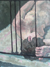 Load image into Gallery viewer, Vintage Royal Acadamy nude portrait oil on canvas label on verso