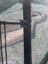 Load image into Gallery viewer, Vintage Royal Acadamy nude portrait oil on canvas label on verso