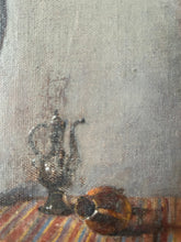 Load image into Gallery viewer, Vintage Russian School Nude oil painting portrait in gilt gesso antique frame