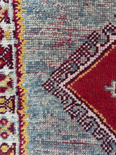 Load image into Gallery viewer, Vintage Turkish Anatolian wool rug runner red yellow blue Country house style