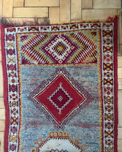 Load image into Gallery viewer, Vintage Turkish Anatolian wool rug runner red yellow blue Country house style