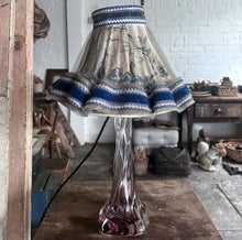 Load image into Gallery viewer, Vintage Val St Lambert Belgium crystal amethyst coloured glass lamp base