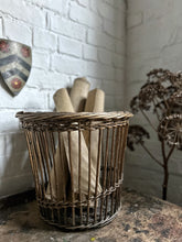 Load image into Gallery viewer, Vintage Woven willow wicker waste paper basket