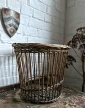 Load image into Gallery viewer, Vintage Woven willow wicker waste paper basket