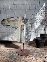 Load image into Gallery viewer, Antique decorative hand painted horse head folk art display item