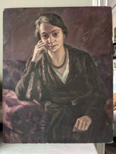 Load image into Gallery viewer, Vintage early 20th Century realism portrait painting oils on board
