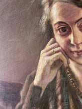 Load image into Gallery viewer, Vintage early 20th Century realism portrait painting oils on board