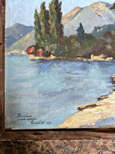 Load image into Gallery viewer, Vintage French 1943 post impressionist  landscape oil painting on wood