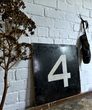 Load image into Gallery viewer, Vintage hand painted Large wooden yacht race score board number