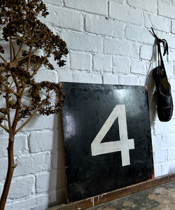 Vintage hand painted Large wooden yacht race score board number