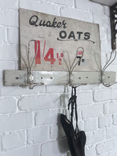 Load image into Gallery viewer, Vintage hand written Quaker Oats sign on card