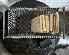 Load image into Gallery viewer, Vintage industrial galvanised wire rectangular handled basket