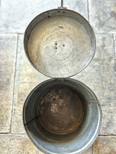 Load image into Gallery viewer, Vintage large blue metal Flour storage tin