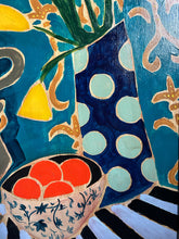 Load image into Gallery viewer, Vintage mid century cubist abstract still life oil painting
