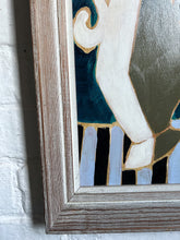 Load image into Gallery viewer, Vintage mid century cubist abstract still life oil painting