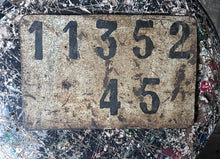 Load image into Gallery viewer, Vintage rusty metal  Railway vehicle number plate