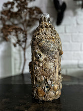 Load image into Gallery viewer, Vintage shell covered memory bottle vase Grotto art