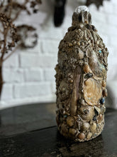 Load image into Gallery viewer, Vintage shell covered memory bottle vase Grotto art