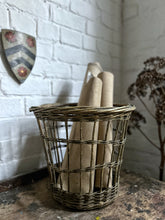 Load image into Gallery viewer, Vintage Woven willow wicker waste paper basket