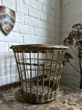 Load image into Gallery viewer, Vintage Woven willow wicker waste paper basket