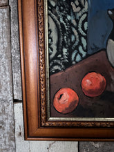 Load image into Gallery viewer, Vintage still life with daffodils in jug oil painting on board
