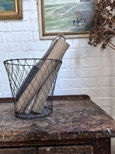 Load image into Gallery viewer, Vintage wirework waste paper basket