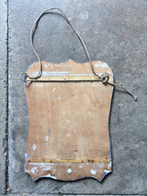 Load image into Gallery viewer, Pair Vintage wooden painted French flag holder shields on string