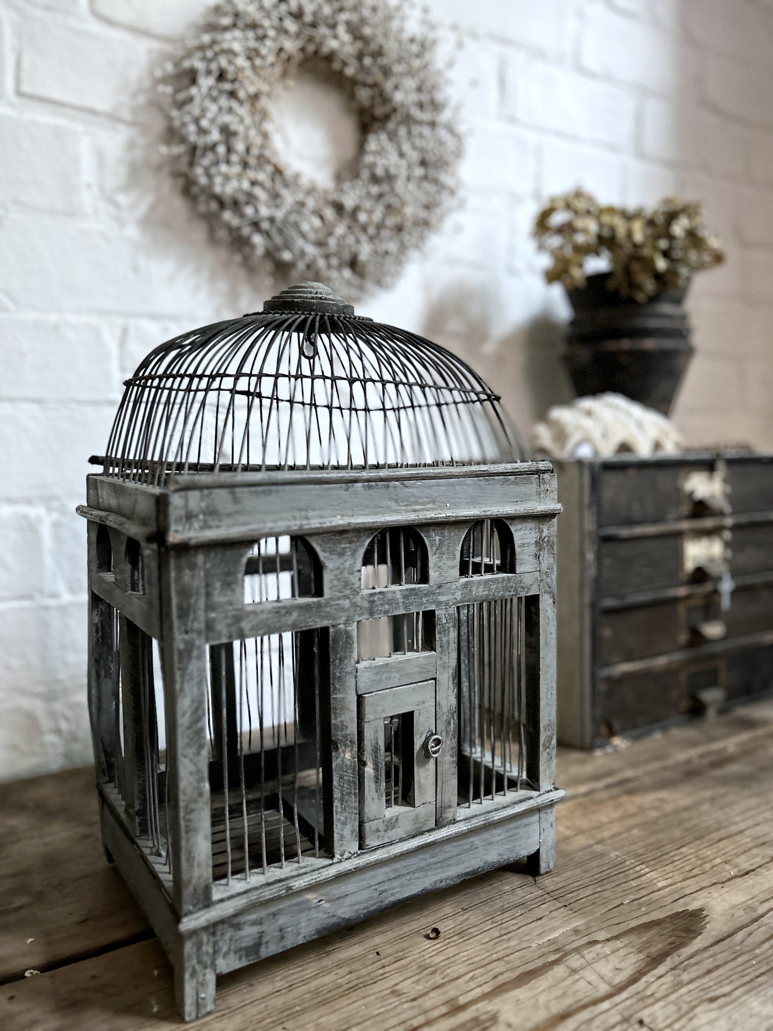 Rustic bird discount cage