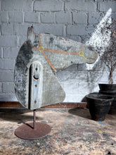 Load image into Gallery viewer, Antique decorative hand painted horse head folk art display item