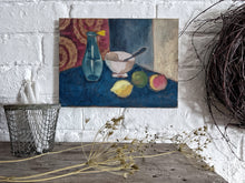 Load image into Gallery viewer, Vintage early 20th century still life oil painting on canvas