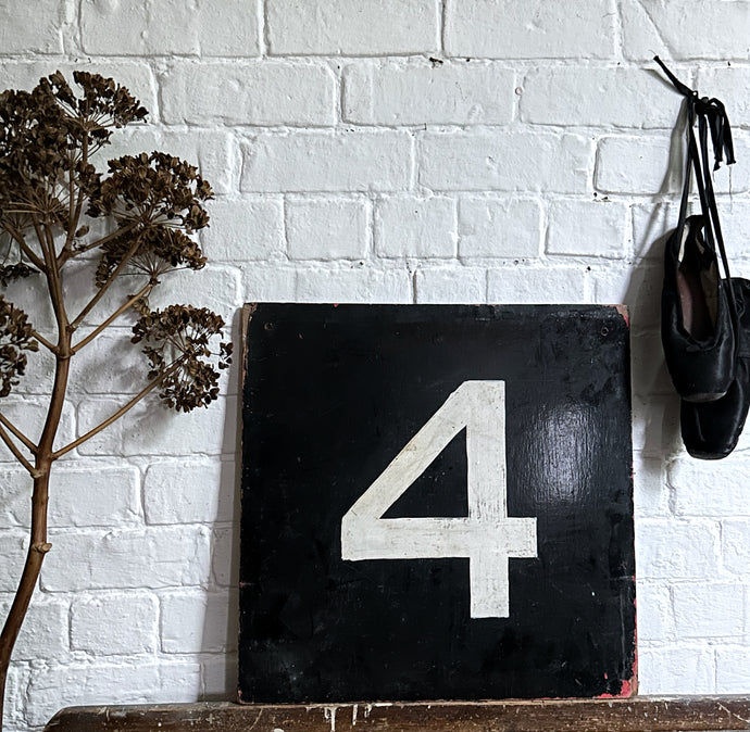 Vintage hand painted Large wooden yacht race score board number