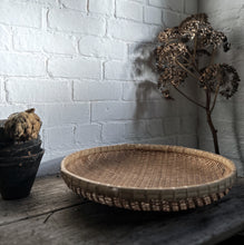 Load image into Gallery viewer, Vintage large bamboo Japanese drying basket
