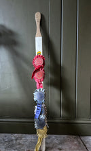 Load image into Gallery viewer, Vintage Pig Whip with Rosettes 1960&#39;s agricultural display show piece