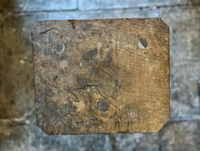 Load image into Gallery viewer, Vintage rustic hand carved 3 legged wooden potters stool