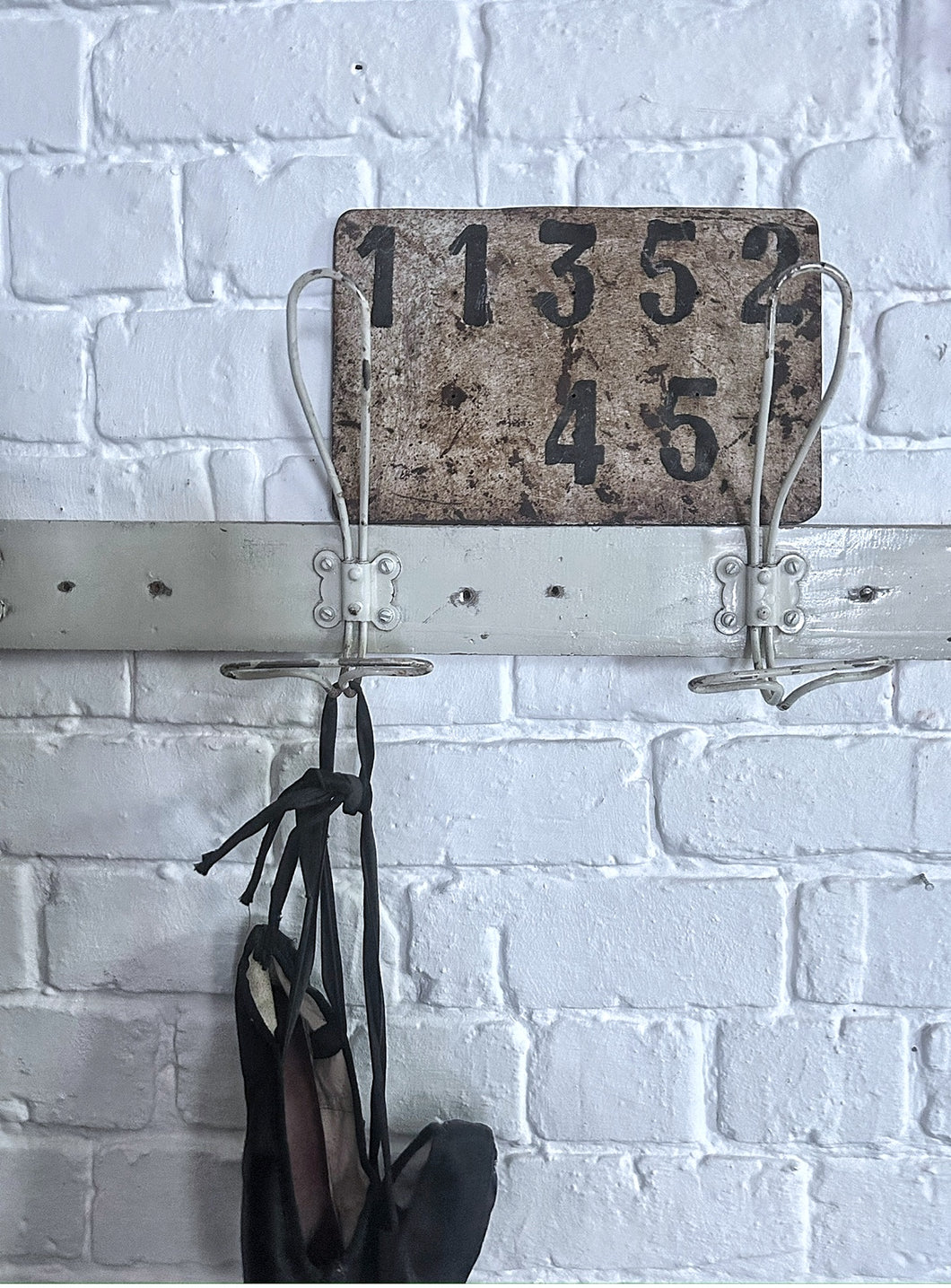 Vintage rusty metal  Railway vehicle number plate