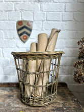 Load image into Gallery viewer, Vintage Woven willow wicker waste paper basket