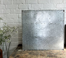 Load image into Gallery viewer, Vintage style industrial galvanised metal pigeon hole gardeners potting shelf