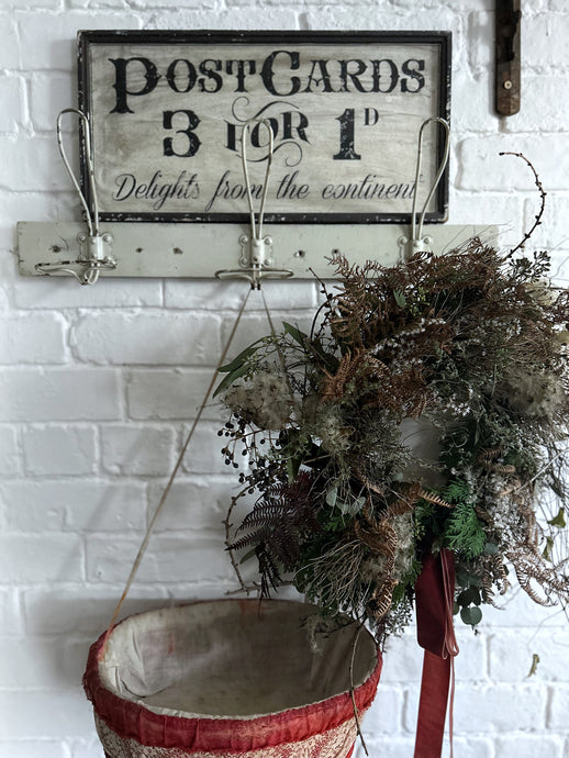 Vintage wooden scratch built hand written decorative shop advertising sign