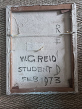 Load image into Gallery viewer, W G Reid oil painting on canvas 1973 lady with hoops