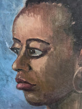 Load image into Gallery viewer, W G Reid oil painting on canvas 1973 lady with hoops