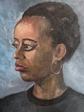 Load image into Gallery viewer, W G Reid oil painting on canvas 1973 lady with hoops