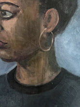 Load image into Gallery viewer, W G Reid oil painting on canvas 1973 lady with hoops