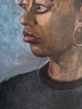 Load image into Gallery viewer, W G Reid oil painting on canvas 1973 lady with hoops