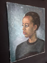 Load image into Gallery viewer, W G Reid oil painting on canvas 1973 lady with hoops