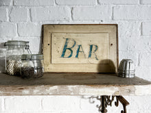 Load image into Gallery viewer, Wooden vintage mid 20th century scratch built hand painted bar sign