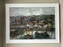 Load image into Gallery viewer,  Cornish School Mid century oil painting on board St Ives harbour Yram Allets (Mary Stella)