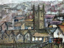 Load image into Gallery viewer, Cornish School Mid century oil painting on board St Ives harbour Yram Allets (Mary Stella)