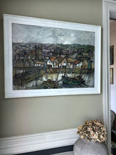 Load image into Gallery viewer,  Cornish School Mid century oil painting on board St Ives harbour Yram Allets (Mary Stella)