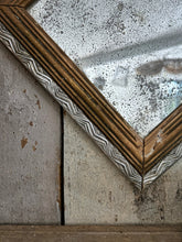 Load image into Gallery viewer, Small antique art deco early 20th Century distressed wall mirror